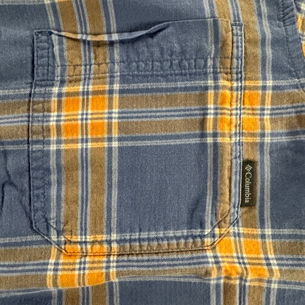 Columbia Mens L Button Down Plaid Long Sleeve Casual Shirt Fall Colors Everyday - Picture 2 of 10